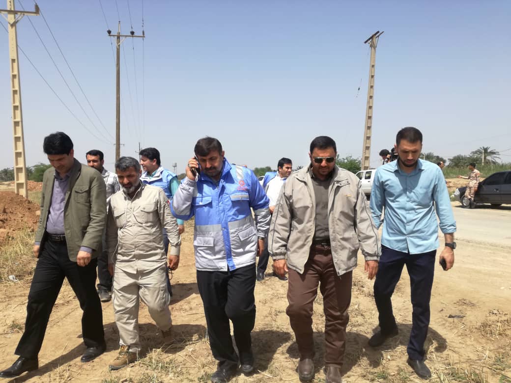 حضور جمعی از مسئولان در روستای خسرج حمیدیه