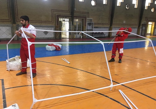 برپایی ۵ اردوگاه اسکان اضطراری هلال احمر در دزفول