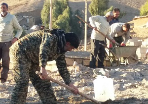 کمک و خدمات رسانی بسیج سمنان در پلدختر