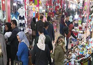 بازار شلوغ مهاباد در آخرین روز تعطیلات