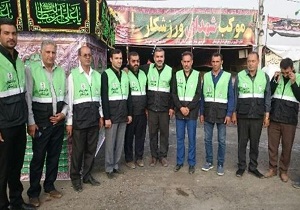 برپایی موکب شهداى ورزشکار جامعه فوتبال برای کمک  به سیل زدگان