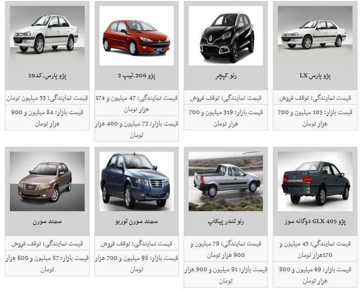 ثبات در بازار خودرو/ قیمت خودرو راکد ماند + جدول