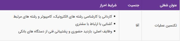 استخدام تکنسین عملیات آقا در شرکت توسن تکنو در تهران