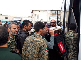 اعزام اردوی جهادی بسیجیان از سپاه کاشان به مناطق سیل زده