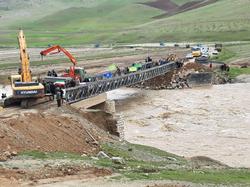 بهره برداری از پل روستای گروس که بر اثر سیل تخریب شده بود
