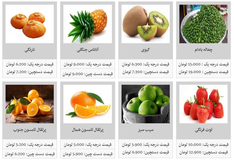 قیمت میوه&zwnj;های بهاری در بازار
