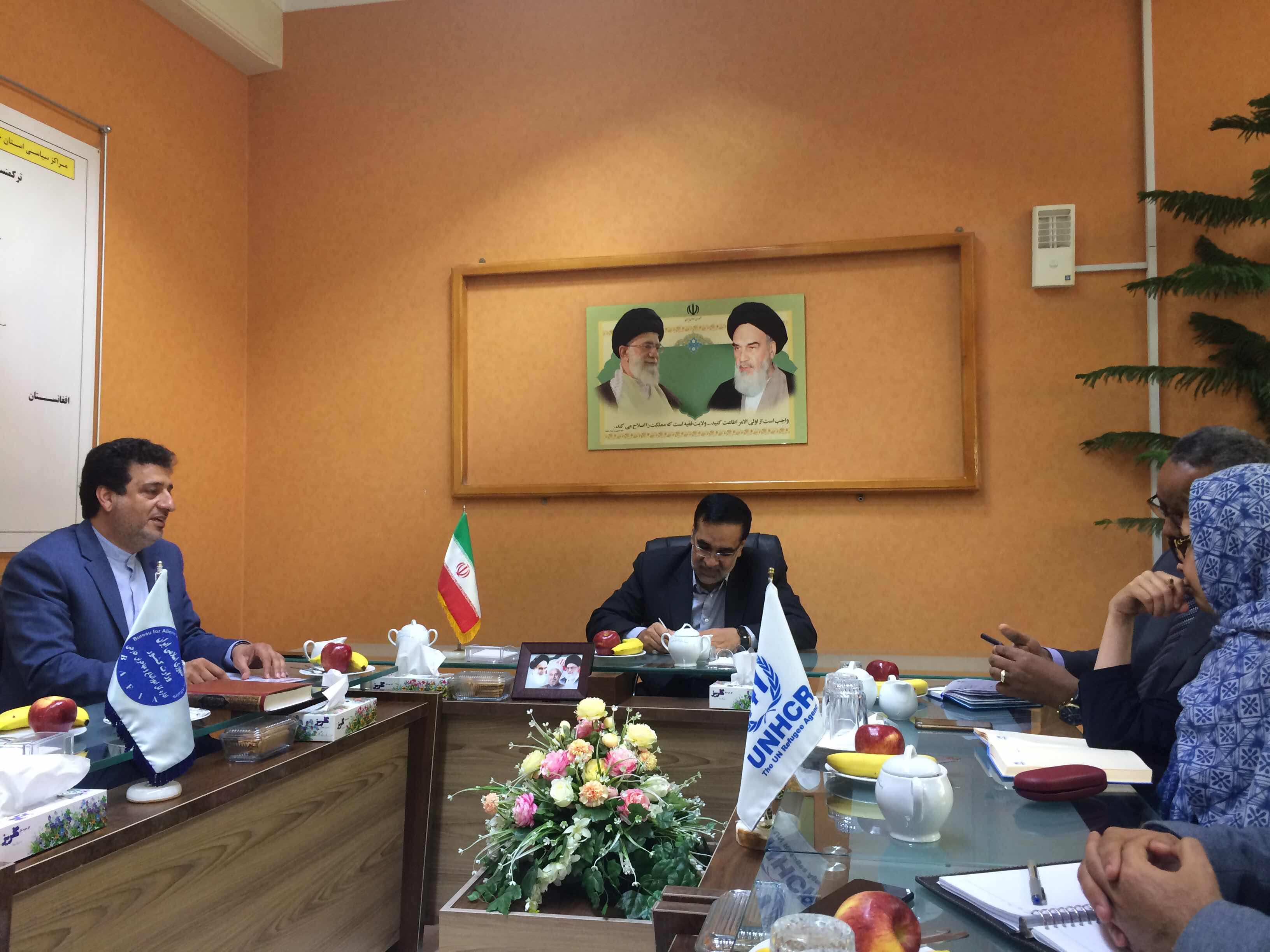 دیدار رئیس کمیساریای عالی پناهندگان سازمان ملل در مشهد با معاون استانداری خراسان رضوی