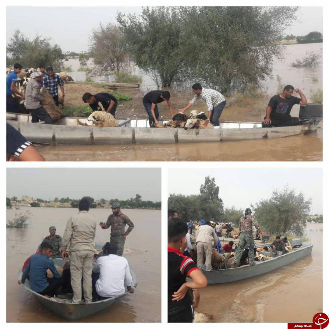 آخرین اخبار از امداد رسانی به مناطق سیل&zwnj;زده دوشنبه ۱۹ فروردین ماه/ تخلیه بیمارستان سلامت اهواز/ پل گاومیشان در مکانی جدید احداث می شود + فیلم و تصاویر