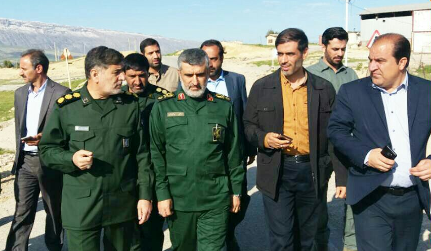 فرمانده قرارگاه خاتم الانبیاء و فرمانده هوافضای سپاه از مناطق سیل زده استان