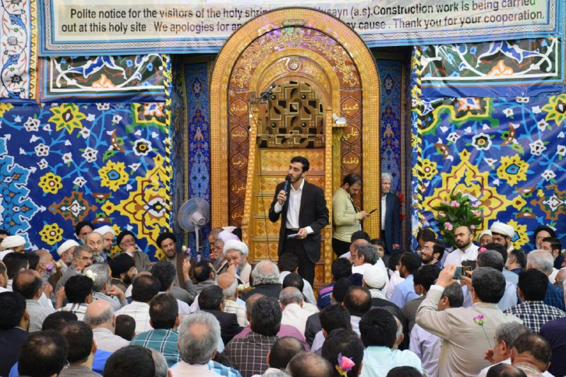 جشن میلاد امام حسین (ع) در بین الحرمین + تصاویر