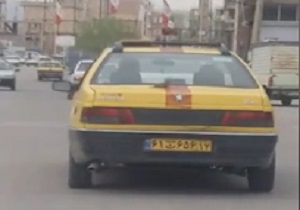 مسافر جالب یک تاکسی در ارومیه! + فیلم