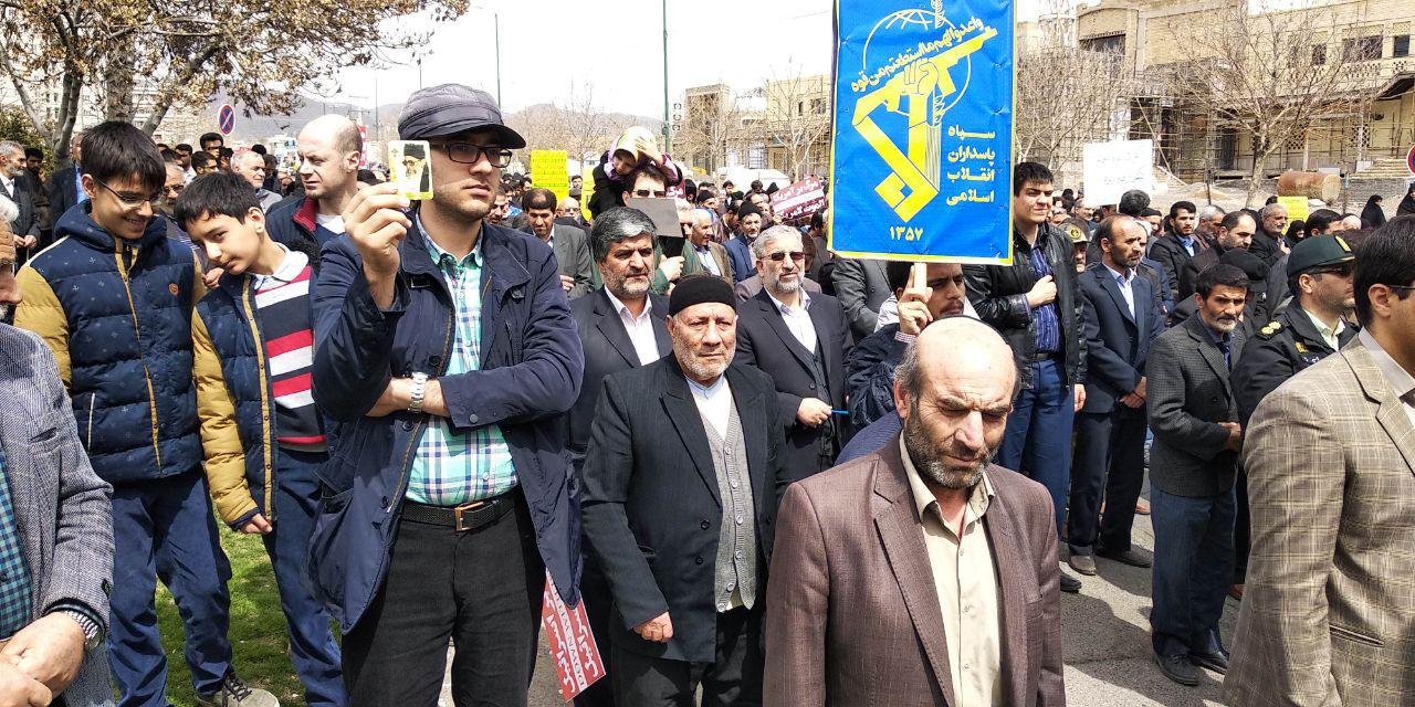 حضور پرشور زنجانی ها در حمایت از سپاه پاسداران انقلاب اسلامی + تصاویر