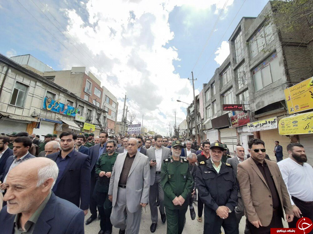 راهپیمایی نمازگزاران کرمانشاهی در حمایت از سپاه پاسداران انقلاب اسلامی