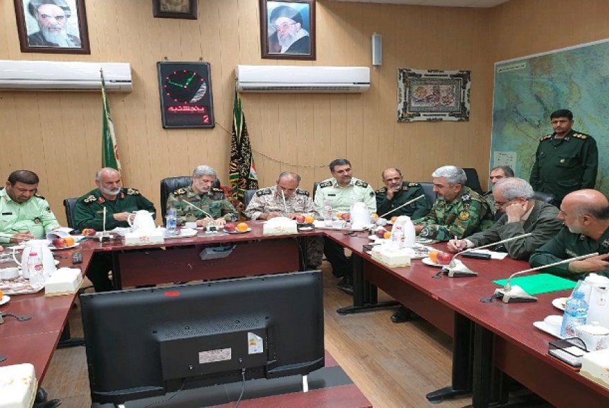 بررسی راهکار&zwnj;های نیرو&zwnj;های مسلح در قرارگاه کربلای سپاه خوزستان