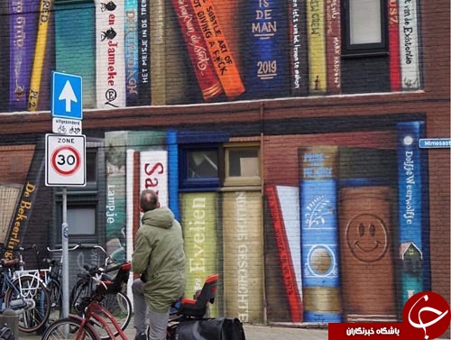 تبلیغ جالب هنرمند خیابانی برای خواندن کتاب+تصاویر
