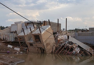 خسارت صددرصدی سیل به ساختمان پست پلدختر