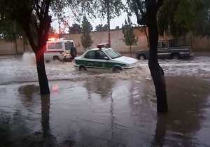 خیابان‌های انار غرق در آب + فیلم