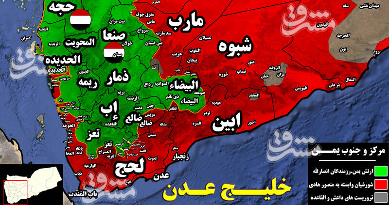 مزدوران سعودی در یک قدمی استان تعز + نقشه میدانی و عکس