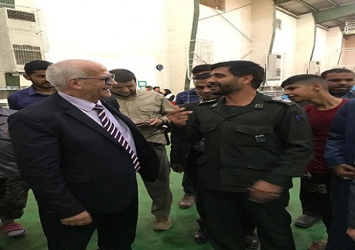 بازدید نمایندگان صلیب سرخ از محل اسکان سیل زدگان در اهواز