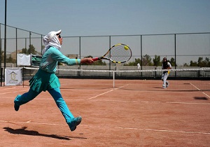 برگزاری مسابقات تنیس بانوان همدان