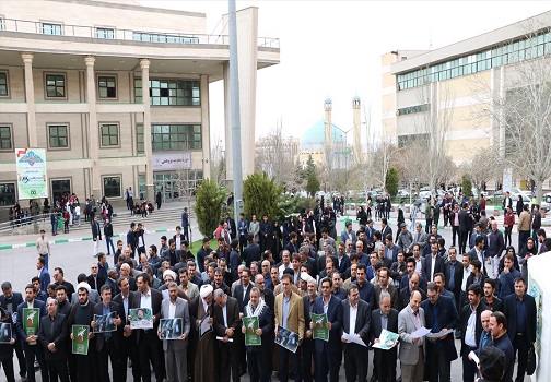 تجمع دانشجویان دانشگاه آزاد اسلامی واحدتبریز درحمایت از سپاه پاسداران