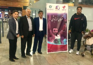 استقبال مسئولان فدراسیون دو&zwnj;و&zwnj;میدانی از احسان حدادی
