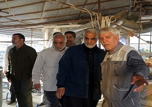 آغاز عملیات ایمن سازی سیل بند روستا‌ها و جاده‌های جنوب خوزستان با حضور سردار سلیمانی