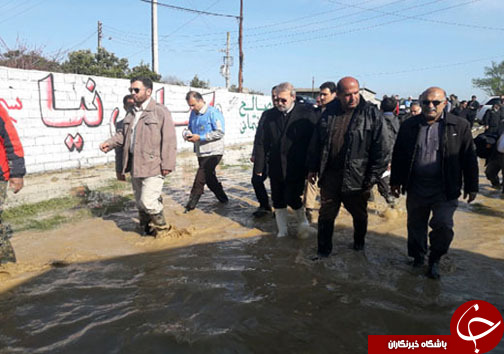 سفر رییس مجلس شورای اسلامی به مناطق سیلزده مازندران +تصاویر