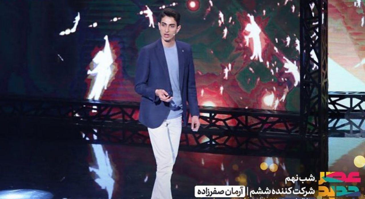 نمایش ربات&zwnj;های غول پیکر و تعجب احسان علیخانی و داوران عصر جدید/ شعبده&zwnj;بازی که با رأی منفی داوران مواجه شد + فیلم