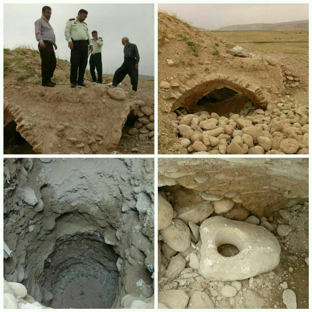 یک اثر تاریخی توسط حفاران غیر مجاز کشف شد
