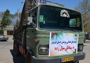 ارسال دو محموله دیگر از کمک‌های مردم قزوین به مناطق سیل زده