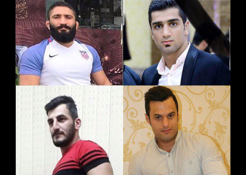 تشییع پیکر کشتی گیران گیلانی در فومن
