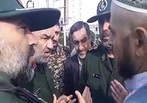 گفتگوی سردار سلامی با سیل زدگان شهرستان آق قلا + فیلم