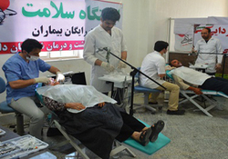 خدمات درمانی گروه جهادی پزشکی فائزین در شهرستان حاجی آباد