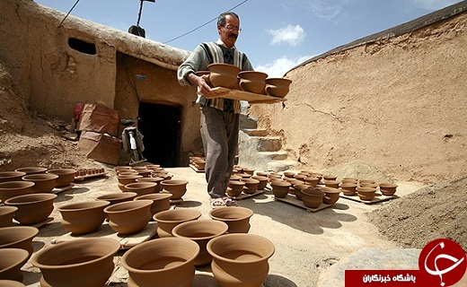 هنرمندی مردمان کویر از آب، باد، خاک و آتش+تصاویر