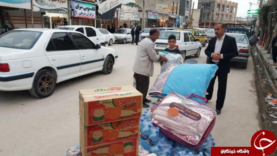 زلزله زدگان سرپل ذهابی به یاری سیل زدگان آق قلا شتافتند +تصاویر