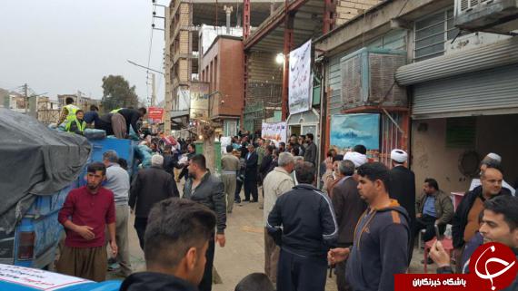 زلزله زدگان سرپل ذهابی به یاری سیل زدگان آق قلا شتافتند +تصاویر