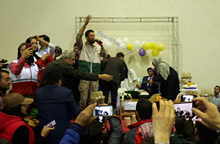 ازدواج یک زوج آق قلایی در محل اسکان موقت محمدآباد گرگان +فیلم