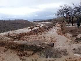 سیل در روستای مهرادران نائین خسارتی بر جای نگذاشت
