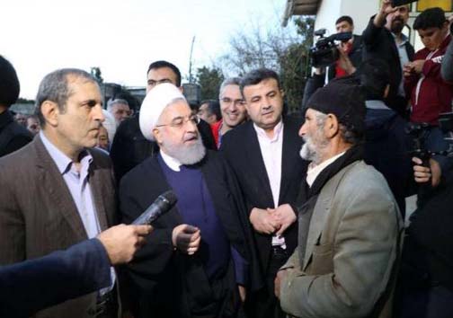 بازدید رئیس جمهور از مناطق سیل زده مازندران