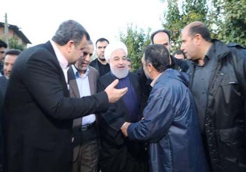 بازدید رئیس جمهور از مناطق سیل زده مازندران