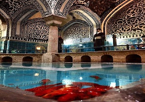 آب&nbsp; محوطه حمام تاریخی حاج آقا تراب تخلیه شد