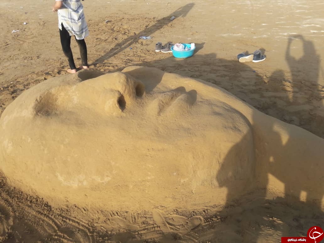 جشنواره مجسمه&zwnj;های شنی در ساحل گناوه+عکس