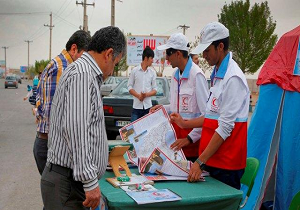 استقرار ۲۳ پایگاه ثابت و سیار هلال احمر جهت راهنمایی مسافران نوروزی