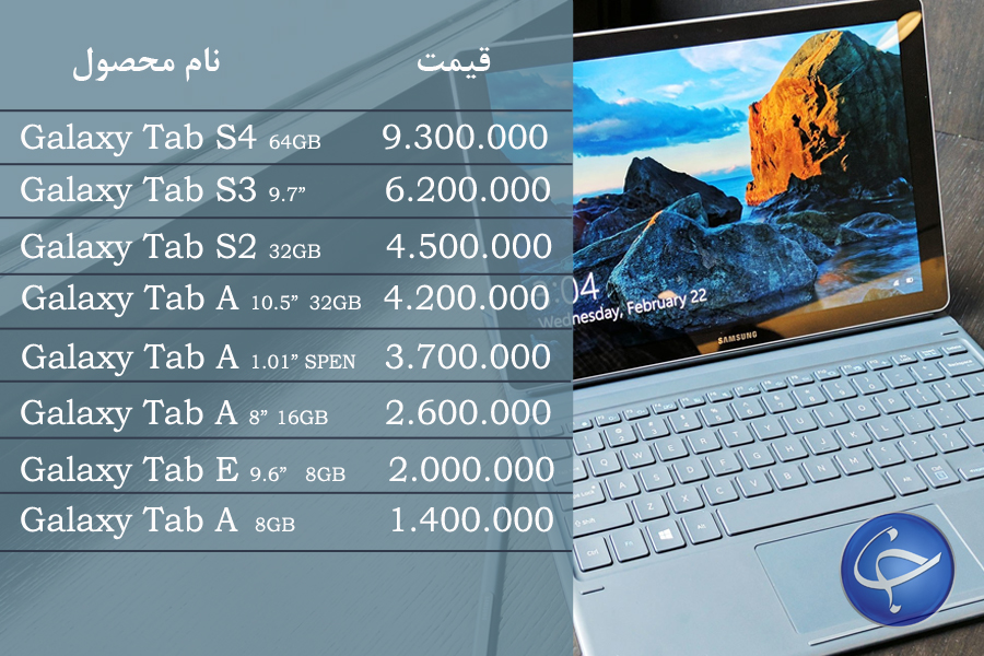 آخرین قیمت انواع تبلت در بازار (تاریخ ۹ فروردین) +جدول