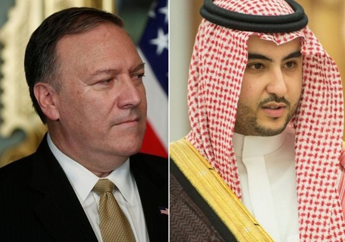 دیدار پمپئو با معاون وزیر دفاع عربستان