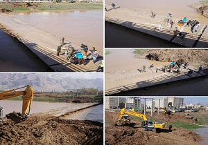 آغاز عملیات اجرایی تخریب پل فلزی رودخانه قره سو