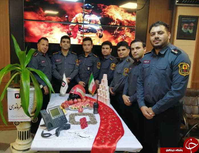 جشن شب یلدای امدادگران آتش نشانی شیراز + تصاویر