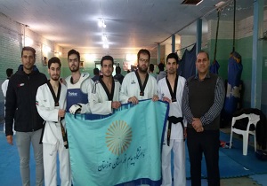 درخشش تیم تکواندو دانشجویان دانشگاه پیام نور خوزستان