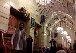 مدیحه‌سراحی صابر خراسانی در دمشق + فیلم